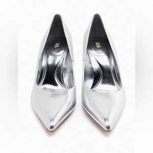 Zara Metallic High Heeled Shoes